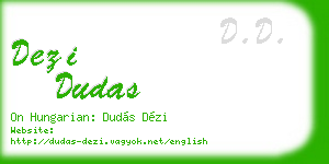 dezi dudas business card